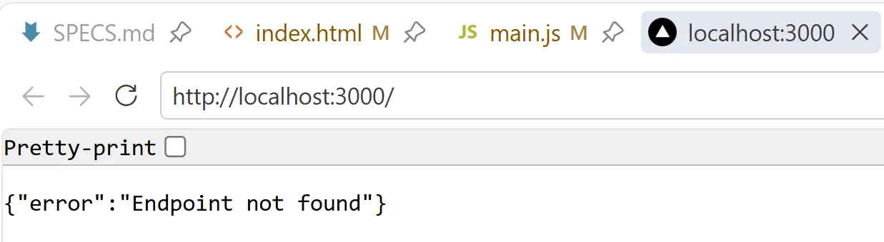 Sample bad endpoint